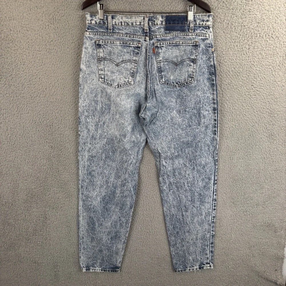 Vintage Levis 550 Jeans Mens 36x32 (Fits 34x32) Acid Wash Orange Tab 80s‎ USA